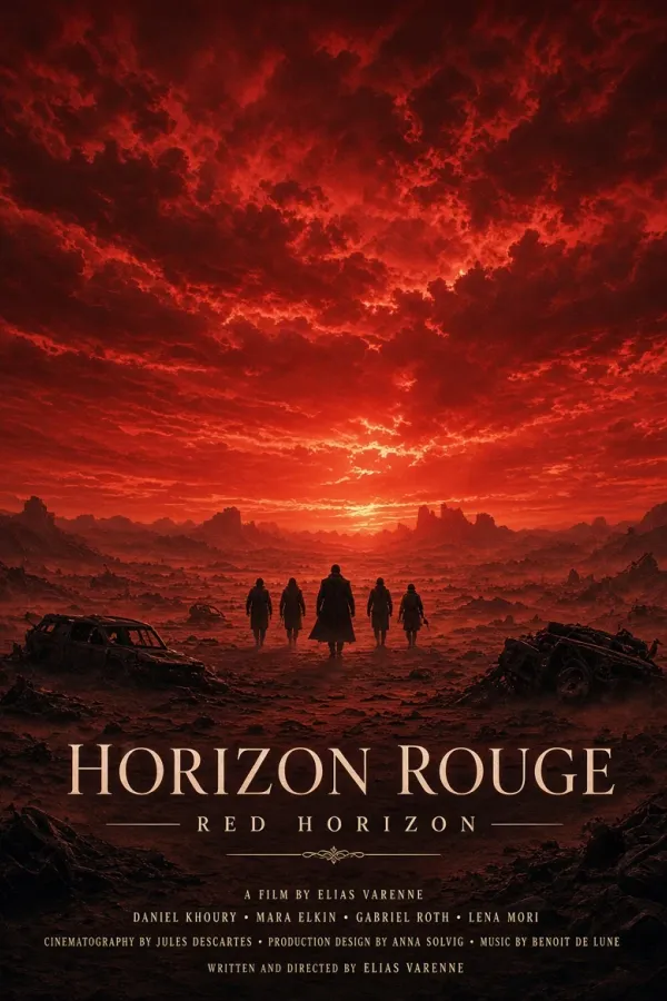 Affiche fictive : Horizon Rouge
